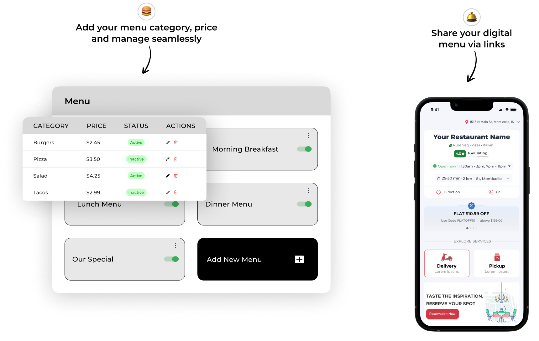 Home Menu Online